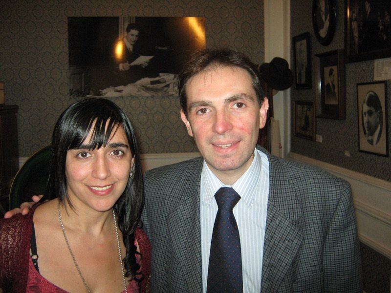 Saide with the president of the Tango Academy Gabriel Soria